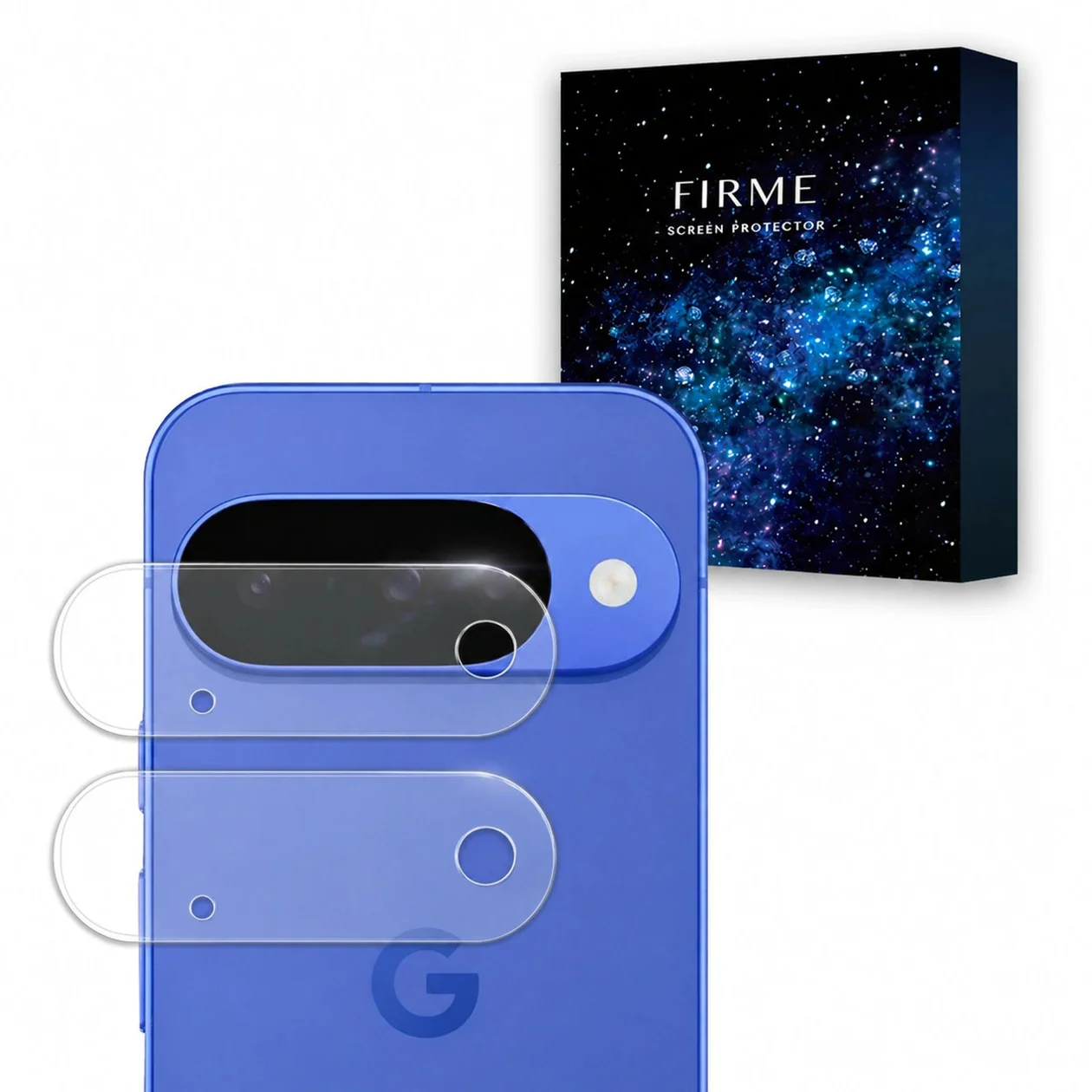 Google Pixel 11のカメラレンズを保護するための、透明度の高い強化ガラス製カメラ保護フィルムの製品画像。