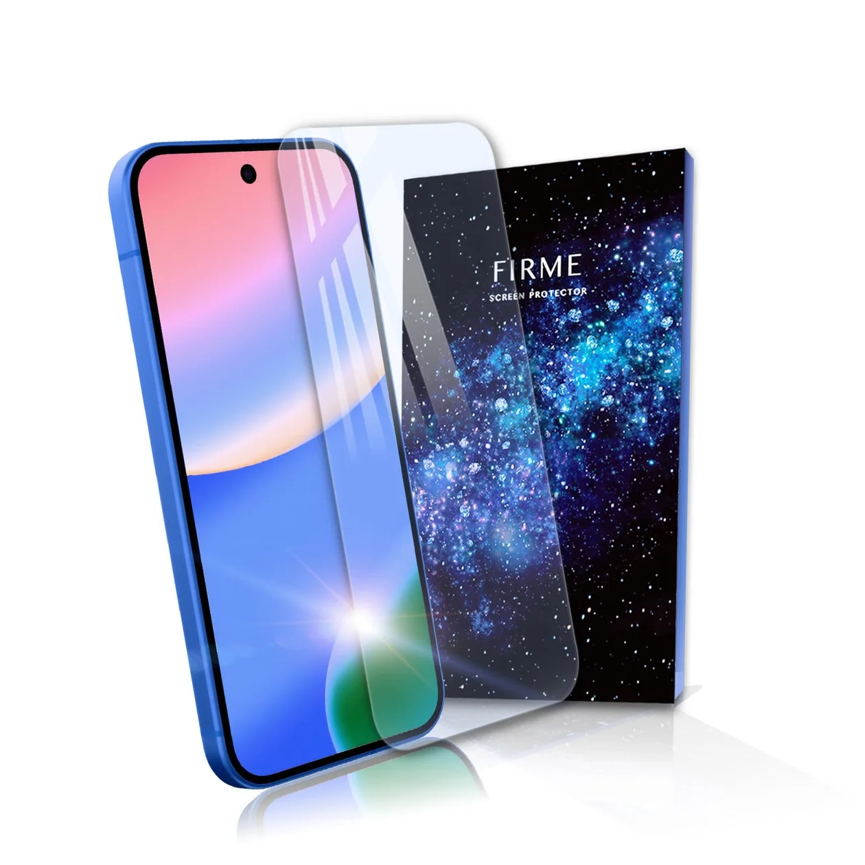 Google Pixel 11およびPixel 11 Proに対応した、ブルーライトカット機能を持つ強化ガラスフィルム「Blue Shine」の商品パッケージ画像。