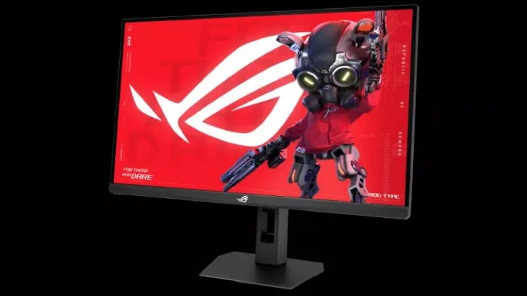 ASUSが発表した、解像度とリフレッシュレートを3段階に切り替えられるROG Strixシリーズのゲーミングモニター2機種の製品画像。