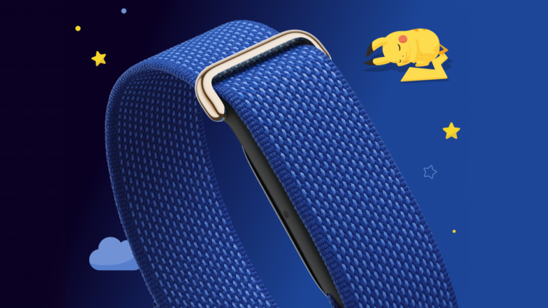 Pokémon Sleep限定モデルのGoogle Fitbit Airの製品画像。