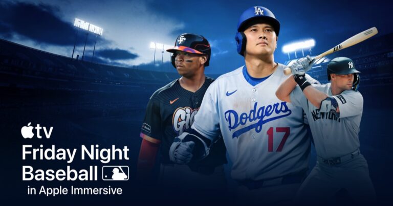 AppleとMLBによるApple Immersiveでの野球中継に関するプレスリリースの引用画像。