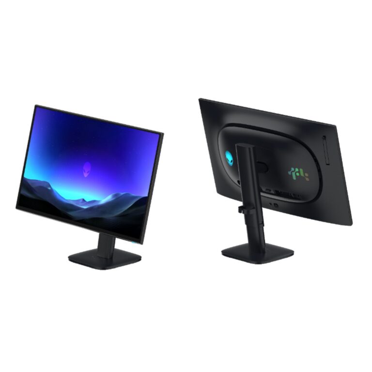 Alienwareから発表された、4K解像度の32インチOLEDモニターと560Hzのリフレッシュレートを持つ24.5インチQD-OLEDモニターの製品画像。