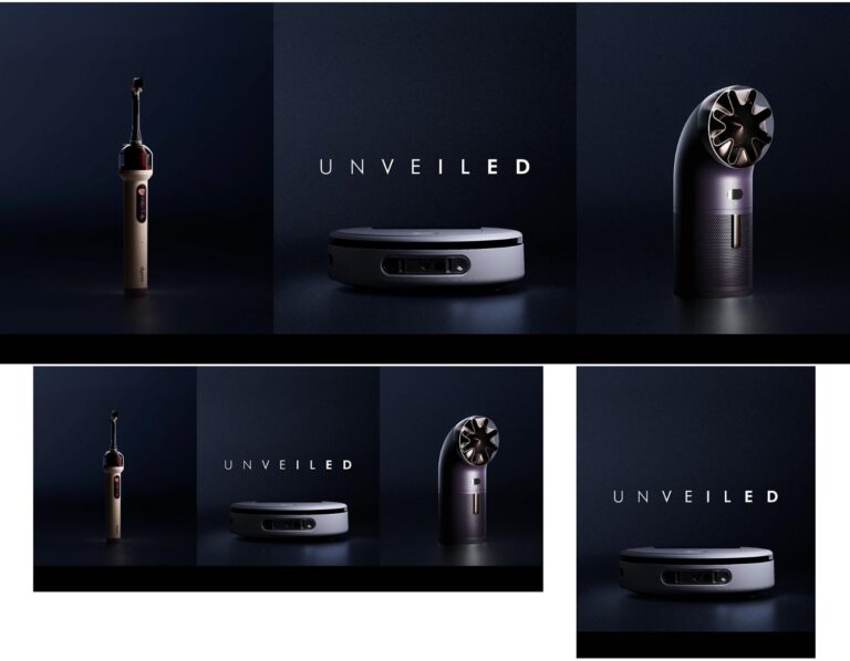 Kommende Dyson Technologie mit dem Unveiled Schriftzug.